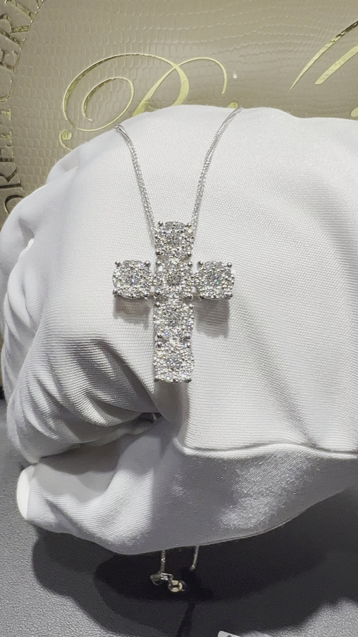 Collana croce magik diamanti