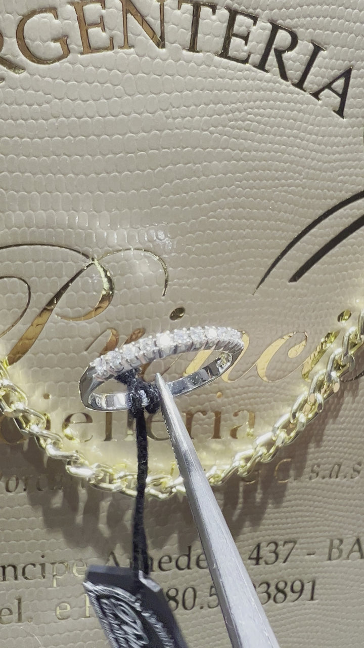 Anello veretta 11 diamanti