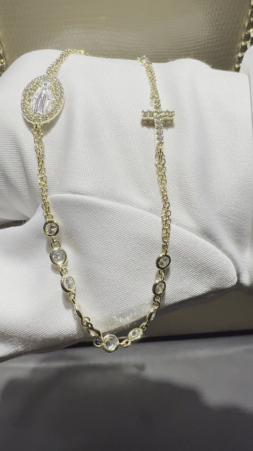 Collana rosario con pietre